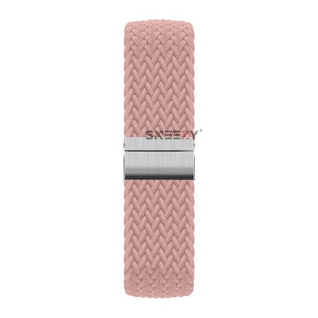 Sneezy Huawei Watch GT6 41mm İle Uyumlu Metal Klips Solo Fiberlink Kumaş Örgü Kordon