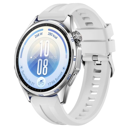 Sneezy Huawei Watch GT7 46mm İle Uyumlu Spor Silikon Metal Tokalı Soft Saat Kordonu