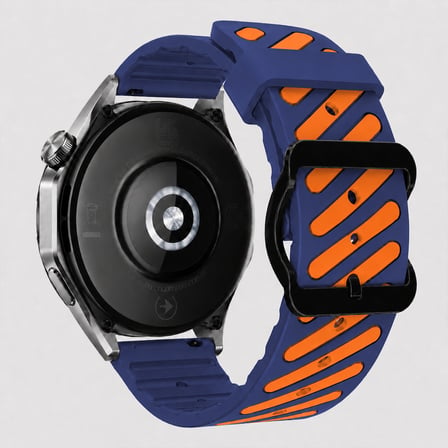 Huawei Watch GT 6 Pro 46 mm Uyumlu Çift Renkli Delikli Silikon Spor Kordon
