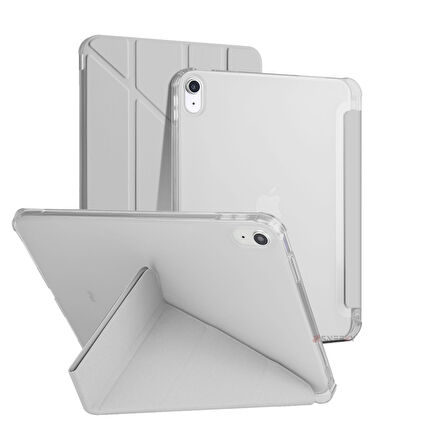 İpad 10.Nesil 10.9 inç 2022 Uyumlu Üçgen Katlanabilir Kalemlikli Yatay Dikey Standlı Akıllı Kılıf