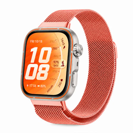 Huawei Watch Fit 5 Pro Uyumlu Milanese Örgü Metal Mıknatıslı Ayarlanabilir Kordon