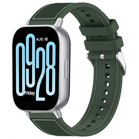 Redmi Watch 5 Active Redmi 5 Lite Uyumlu Kordon Dikiş Desenli Dokuma Silikon Kordon
