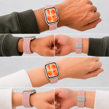 Huawei Watch Fit 5 İle Uyumlu Metal Klipsli Solo Fiberlink Yumuşak Kumaş Örgü Kordon
