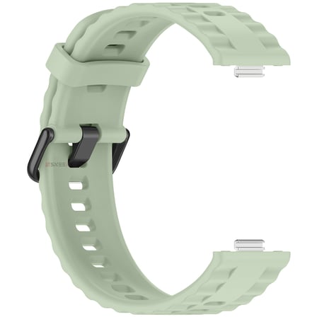 Huawei Watch Fit 5 Pro İle Uyumlu Tırtıklı Metal Tokalı Spor Silikon Kordon