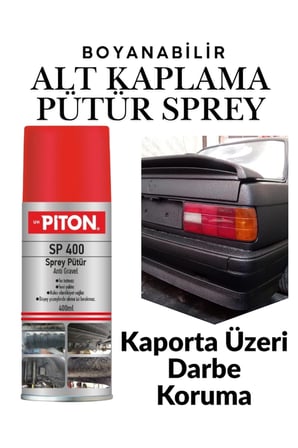 3 Adet 400ml Sprey Pütür Araç Araba Çamurluk Taş Darbe Koruma Su Tutmaz Ses Yalıtımlı Boyanabilir Kaplama