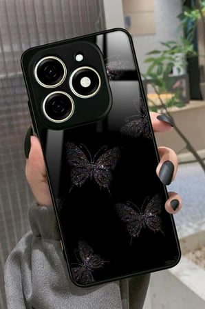 Tecno Spark 20 - 20C Uyumlu Love Yazılı Parlak Silikon Kılıf