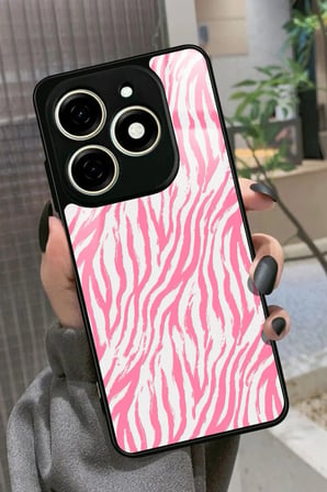 Tecno Spark 20 - 20C Uyumlu Siyah Kelebek Tasarımlı Parlak Silikon Kılıf