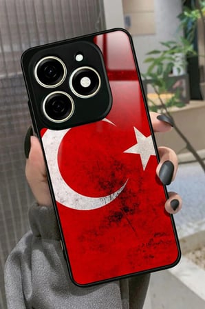 Tecno Spark 20 - 20C Uyumlu Yeşil Kare Tasarımlı Parlak Silikon Kılıf