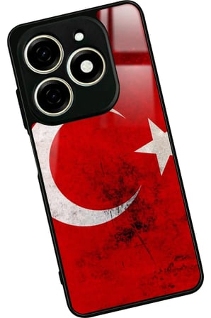 Tecno Spark 20 - 20C Uyumlu Yeşil Kare Tasarımlı Parlak Silikon Kılıf