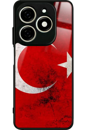 Tecno Spark 20 - 20C Uyumlu Yeşil Kare Tasarımlı Parlak Silikon Kılıf