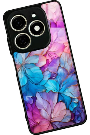 Tecno Spark 20 - 20C Uyumlu Renkli Taş Tasarımlı Parlak Silikon Kılıf