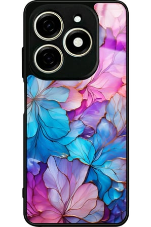 Tecno Spark 20 - 20C Uyumlu Renkli Taş Tasarımlı Parlak Silikon Kılıf