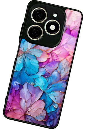 Tecno Spark 20 - 20C Uyumlu Renkli Taş Tasarımlı Parlak Silikon Kılıf