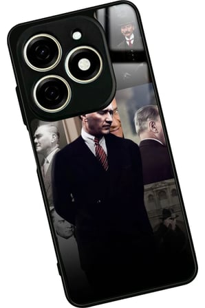 Tecno Spark 20 - 20C Uyumlu Bordo Poster Tasarımlı Parlak Silikon Kılıf