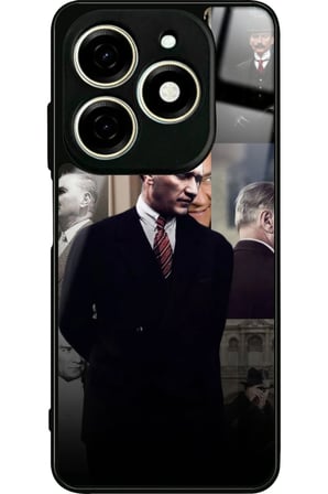 Tecno Spark 20 - 20C Uyumlu Bordo Poster Tasarımlı Parlak Silikon Kılıf