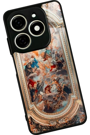 Tecno Spark 20 - 20C Uyumlu Soyut Sanat Tasarımlı Parlak Silikon Kılıf