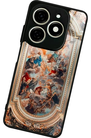 Tecno Spark 20 - 20C Uyumlu Soyut Sanat Tasarımlı Parlak Silikon Kılıf