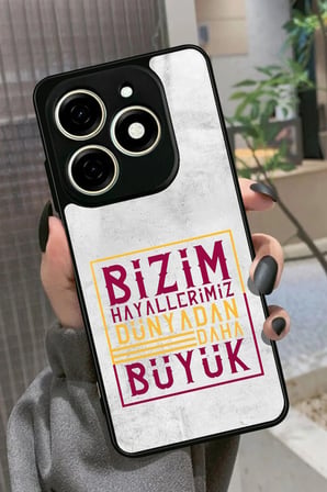 Tecno Spark 20 - 20C Uyumlu Türk Bayrağı Tasarımlı Parlak Silikon Kılıf