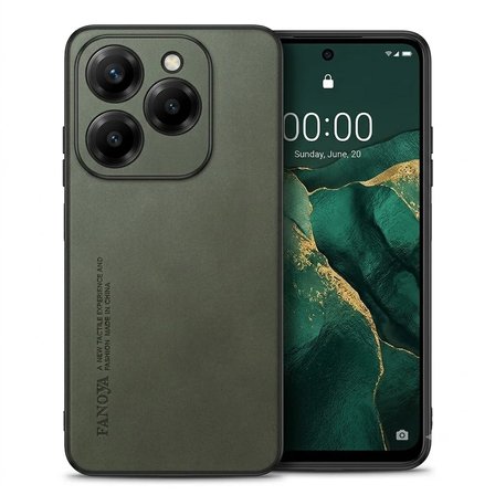 Tecno Spark 20 Pro Uyumlu Kılıf Deri Görünümlü Şık Tasarım Hlt-Hide