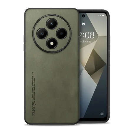 Tecno Spark 30 Uyumlu Kılıf Deri Görünümlü Şık Tasarım Hlt-Hide