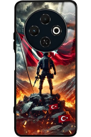 Tecno Spark 30C Uyumlu Yeşil Kelebek Tasarımlı Parlak Silikon Kılıf