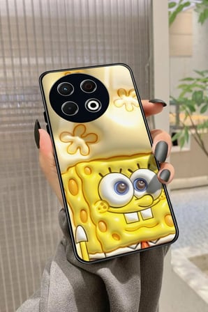 Tecno Spark 30 Pro Uyumlu V Harfi Yazılı Parlak Silikon Kılıf