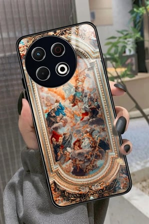 Tecno Spark 30 Pro Uyumlu Soyut Sanat Tasarımlı Parlak Silikon Kılıf