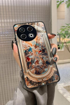 Tecno Spark 30 Pro Uyumlu Soyut Sanat Tasarımlı Parlak Silikon Kılıf