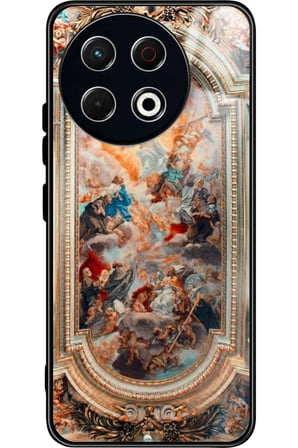 Tecno Spark 30 Pro Uyumlu Soyut Sanat Tasarımlı Parlak Silikon Kılıf