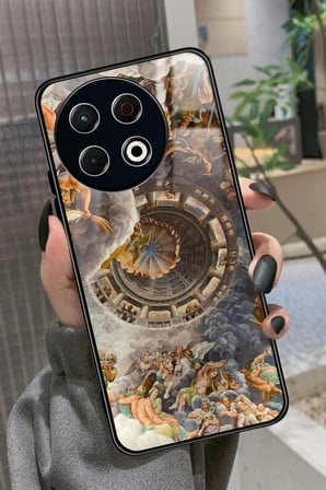 Tecno Spark 30 Pro Uyumlu Soyut Sanat Tasarımlı Parlak Silikon Kılıf