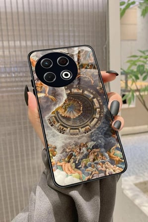 Tecno Spark 30 Pro Uyumlu Soyut Sanat Tasarımlı Parlak Silikon Kılıf