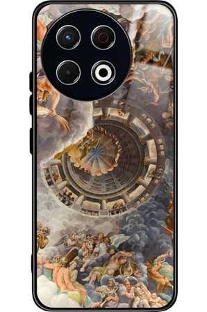 Tecno Spark 30 Pro Uyumlu Soyut Sanat Tasarımlı Parlak Silikon Kılıf