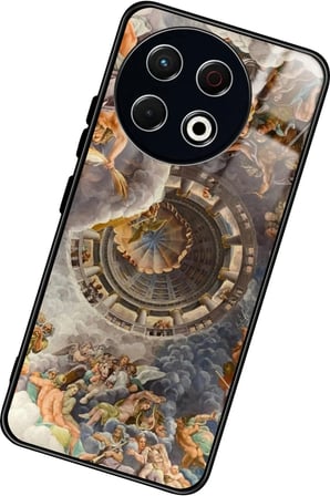 Tecno Spark 30 Pro Uyumlu Soyut Sanat Tasarımlı Parlak Silikon Kılıf