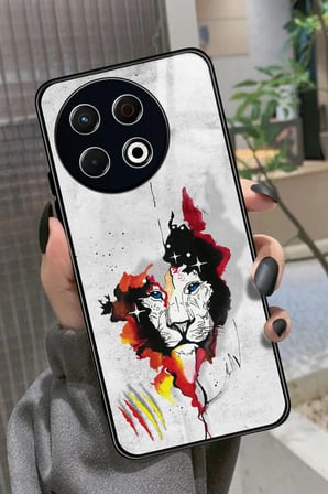 Tecno Spark 30 Pro Uyumlu Boğa Tasarımlı Parlak Silikon Kılıf
