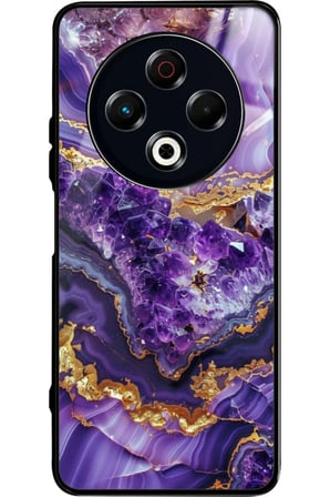 Tecno Spark 30 Uyumlu Pembe Çiçek Tasarımlı Parlak Silikon Kılıf