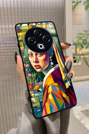 Tecno Spark 30 Uyumlu Karışık Mermer Tasarımlı Parlak Silikon Kılıf