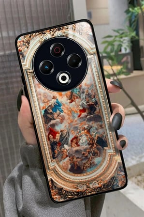 Tecno Spark 30 Uyumlu Soyut Sanat Tasarımlı Parlak Silikon Kılıf