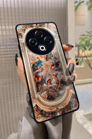 Tecno Spark 30 Uyumlu Soyut Sanat Tasarımlı Parlak Silikon Kılıf
