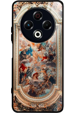 Tecno Spark 30 Uyumlu Soyut Sanat Tasarımlı Parlak Silikon Kılıf