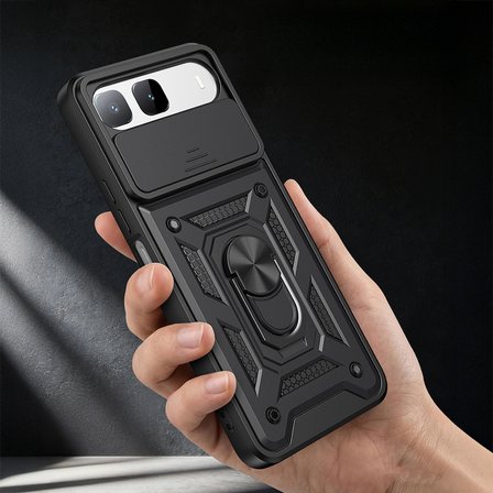 Tecno Spark 40 5G Uyumlu Kılıf Kamera Korumalı Standlı Tank Zr-SrVega