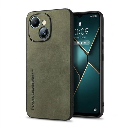Tecno Spark 40c Uyumlu Kılıf Deri Görünümlü Şık Tasarım Hlt-Hide