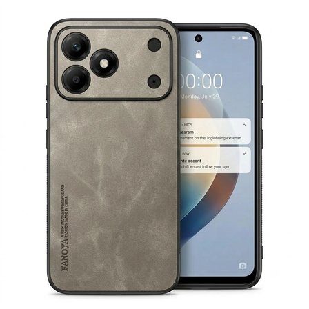 Tecno Spark 50 Uyumlu Kılıf Deri Görünümlü Şık Tasarım Hlt-Hide
