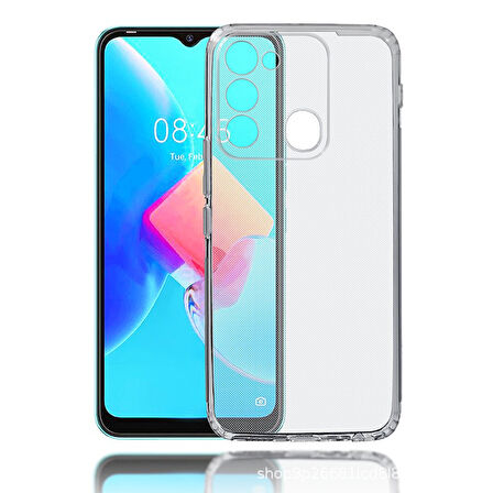 Tecno Spark 8C Kılıf Şeffaf İnce Esnek Silikon Kılıf Zipax-Süper
