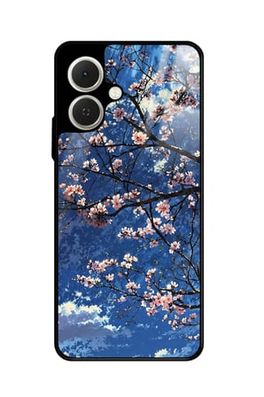 Tecno Spark GO 2 Uyumlu Van Gogh Mavi Ağaç Tablo Tasarımlı Parlak Silikon Kılıf
