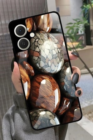 Tecno Spark GO 2 Uyumlu Kırmızı Ağaç Tablosu Tasarımlı Parlak Silikon Kılıf