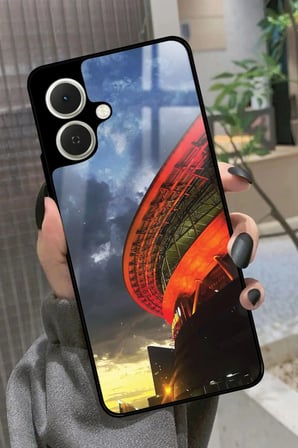 Tecno Spark GO 2 Uyumlu U Harfi Yazılı Parlak Silikon Kılıf