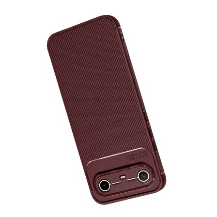 Tecno Spark Slim 5G Uyumlu Kılıf Soft Karbon Görünüm Esnek Silikon Azn-Negro