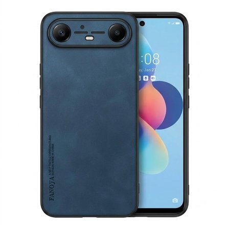 Tecno Spark Slim 5G Uyumlu Kılıf Deri Görünümlü Şık Tasarım Hlt-Hide