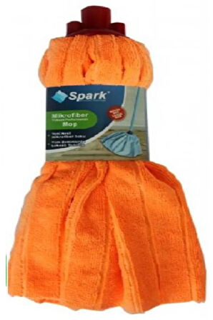 Spark Havlu Paspas Mop Large Ucu Ve Ahşap Sapı Takım Turuncu