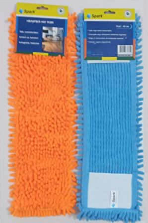 2 Adet Spark Makarna Mop Ucu Mikrofiber Paspas Yedeği 40 Cm